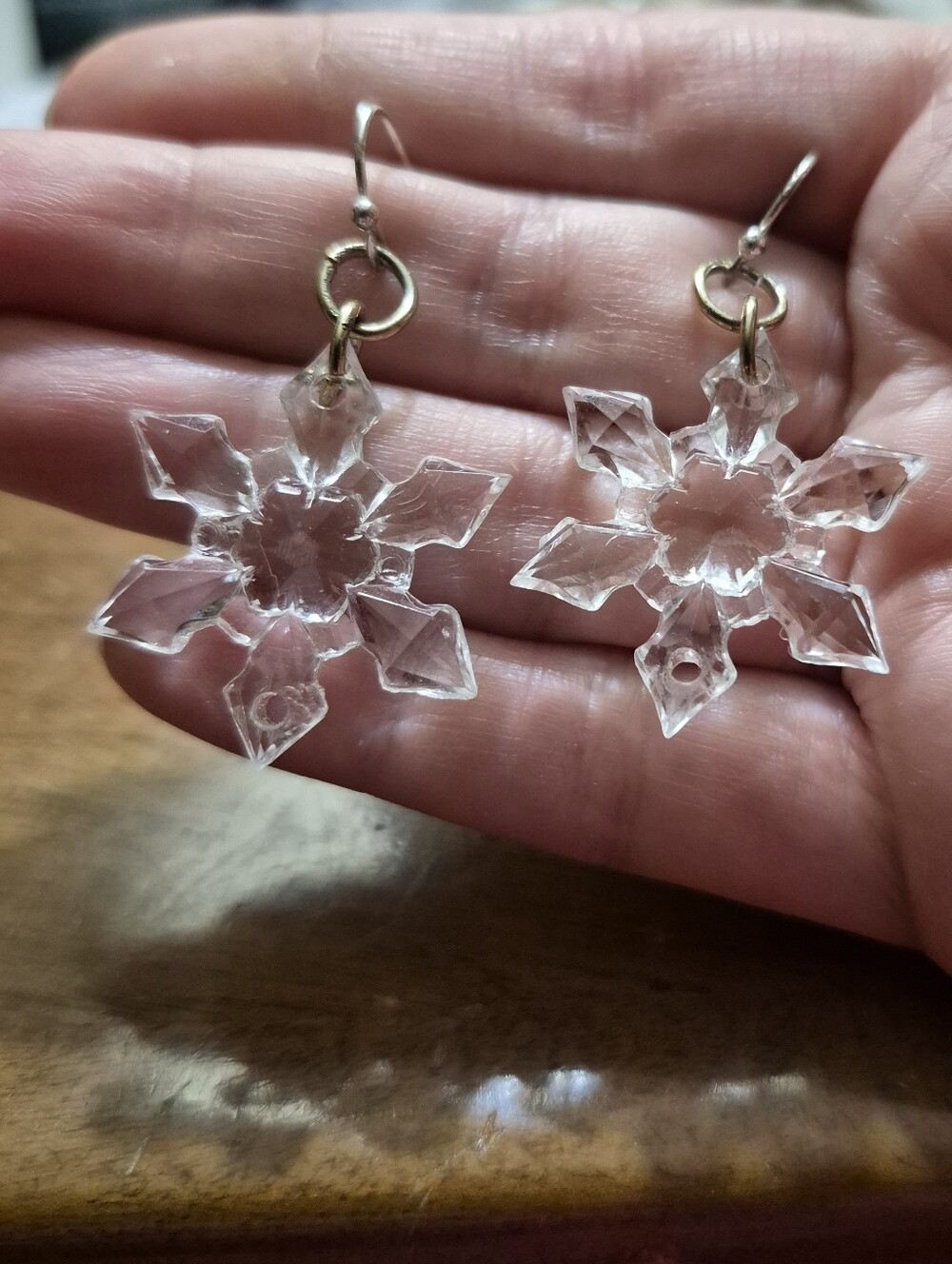 Acrylic Snowflake Earrings